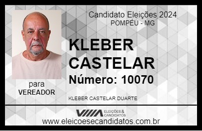 Candidato KLEBER CASTELAR 2024 - POMPÉU - Eleições