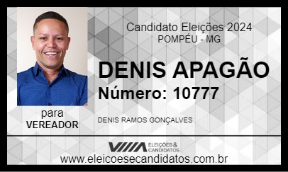 Candidato DENIS APAGÃO 2024 - POMPÉU - Eleições