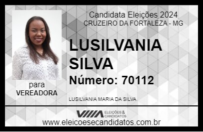 Candidato LUSILVANIA SILVA 2024 - CRUZEIRO DA FORTALEZA - Eleições