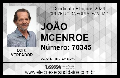 Candidato JOÃO MAKENROLL 2024 - CRUZEIRO DA FORTALEZA - Eleições