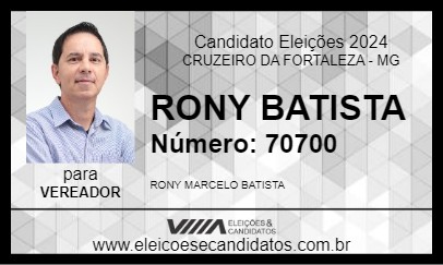 Candidato RONY BATISTA 2024 - CRUZEIRO DA FORTALEZA - Eleições