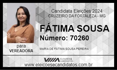 Candidato FÁTIMA SOUSA 2024 - CRUZEIRO DA FORTALEZA - Eleições