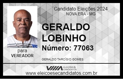 Candidato GERALDO LOBINHO 2024 - NOVA ERA - Eleições