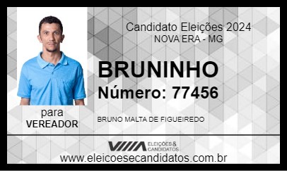 Candidato BRUNINHO 2024 - NOVA ERA - Eleições