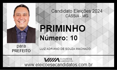 Candidato PRIMINHO 2024 - CÁSSIA - Eleições