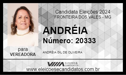 Candidato ANDRÉIA 2024 - FRONTEIRA DOS VALES - Eleições