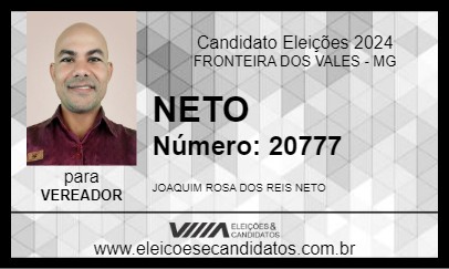 Candidato NETO 2024 - FRONTEIRA DOS VALES - Eleições