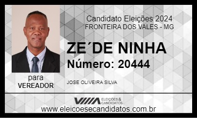 Candidato ZE´DE NINHA 2024 - FRONTEIRA DOS VALES - Eleições