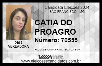 Candidato CATIA DO PROAGRO 2024 - SÃO FRANCISCO - Eleições