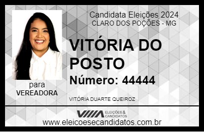 Candidato VITÓRIA DO POSTO 2024 - CLARO DOS POÇÕES - Eleições