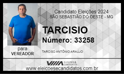 Candidato TARCISIO 2024 - SÃO SEBASTIÃO DO OESTE - Eleições