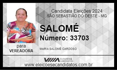 Candidato SALOMÉ 2024 - SÃO SEBASTIÃO DO OESTE - Eleições