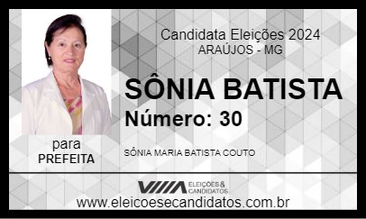 Candidato SÔNIA BATISTA 2024 - ARAÚJOS - Eleições