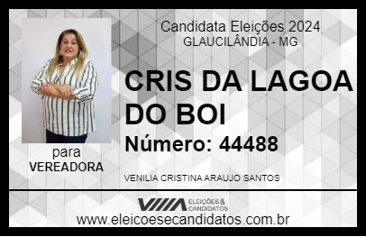 Candidato CRIS DA LAGOA DO BOI 2024 - GLAUCILÂNDIA - Eleições