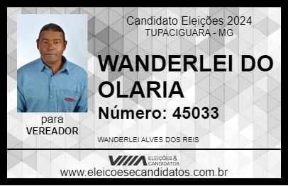 Candidato WANDERLEI DO OLARIA 2024 - TUPACIGUARA - Eleições