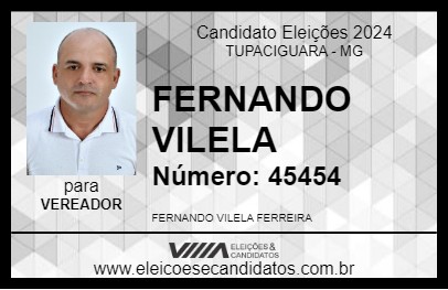 Candidato FERNANDO VILELA 2024 - TUPACIGUARA - Eleições