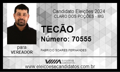 Candidato TECÃO 2024 - CLARO DOS POÇÕES - Eleições