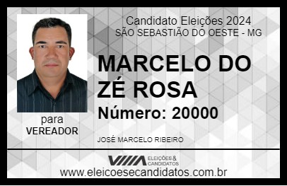 Candidato MARCELO DO ZÉ ROSA 2024 - SÃO SEBASTIÃO DO OESTE - Eleições