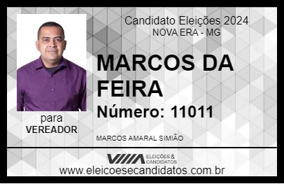 Candidato MARCOS DA FEIRA 2024 - NOVA ERA - Eleições