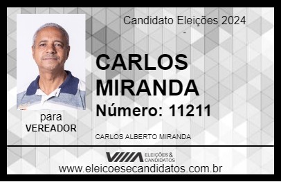 Candidato CARLOS MIRANDA 2024 - NOVA ERA - Eleições