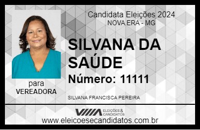 Candidato SILVANA DA SAÚDE 2024 - NOVA ERA - Eleições