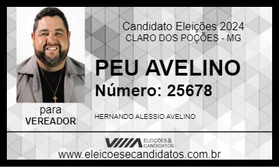 Candidato PEU AVELINO 2024 - CLARO DOS POÇÕES - Eleições