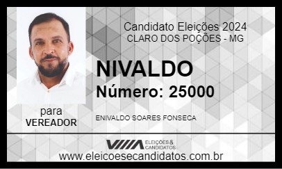 Candidato NIVALDO 2024 - CLARO DOS POÇÕES - Eleições