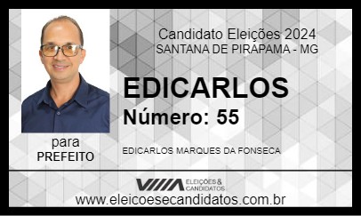 Candidato EDICARLOS 2024 - SANTANA DE PIRAPAMA - Eleições