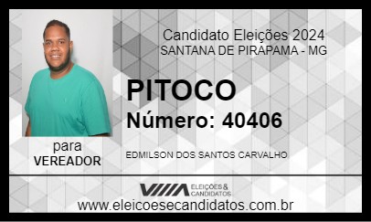 Candidato PITOCO 2024 - SANTANA DE PIRAPAMA - Eleições