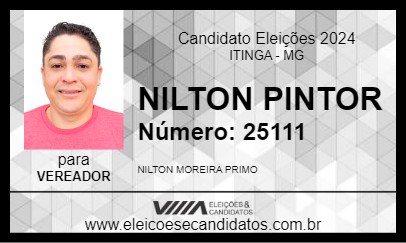 Candidato NILTON PINTOR 2024 - ITINGA - Eleições