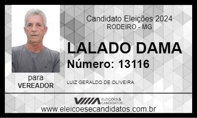 Candidato LALADO DAMA 2024 - RODEIRO - Eleições