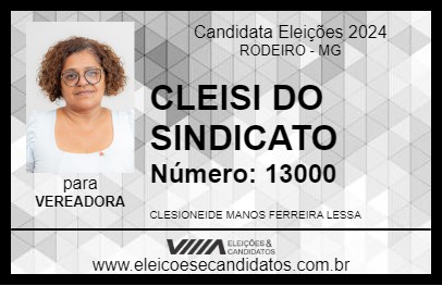 Candidato CLEISI DO SINDICATO 2024 - RODEIRO - Eleições