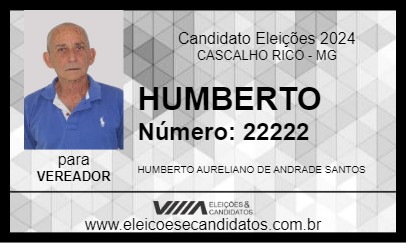 Candidato HUMBERTO 2024 - CASCALHO RICO - Eleições