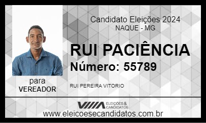 Candidato RUI PACIÊNCIA 2024 - NAQUE - Eleições