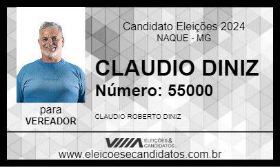 Candidato CLAUDIO DINIZ 2024 - NAQUE - Eleições