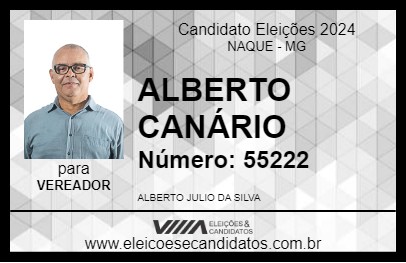 Candidato ALBERTO CANÁRIO 2024 - NAQUE - Eleições