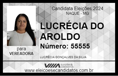 Candidato LUCRÉCIA DO HAROLDO 2024 - NAQUE - Eleições