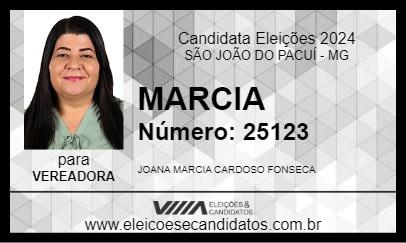 Candidato MARCIA 2024 - SÃO JOÃO DO PACUÍ - Eleições