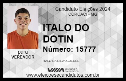 Candidato ITALO DO DOTIN 2024 - COROACI - Eleições