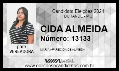 Candidato CIDA ALMEIDA 2024 - DURANDÉ - Eleições