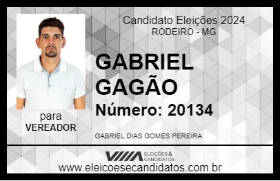 Candidato GABRIEL GAGÃO 2024 - RODEIRO - Eleições