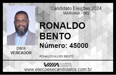 Candidato RONALDO BENTO 2024 - MARIANA - Eleições