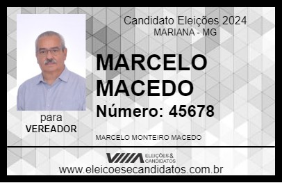 Candidato MARCELO MACEDO 2024 - MARIANA - Eleições