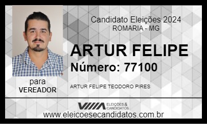 Candidato ARTUR FELIPE 2024 - ROMARIA - Eleições