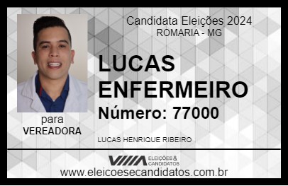 Candidato LUCAS ENFERMEIRO 2024 - ROMARIA - Eleições