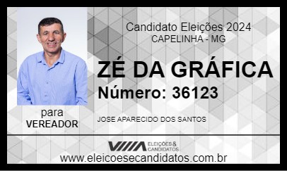 Candidato ZÉ DA GRÁFICA 2024 - CAPELINHA - Eleições