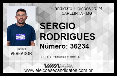 Candidato SERGIO RODRIGUES 2024 - CAPELINHA - Eleições