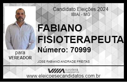 Candidato FABIANO FISIOTERAPEUTA 2024 - IBIAÍ - Eleições