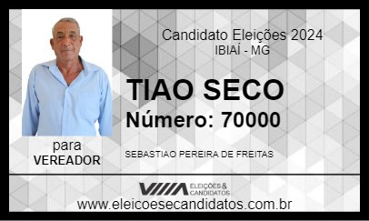 Candidato TIAO SECO 2024 - IBIAÍ - Eleições