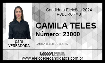 Candidato CAMILA TELES 2024 - RODEIRO - Eleições